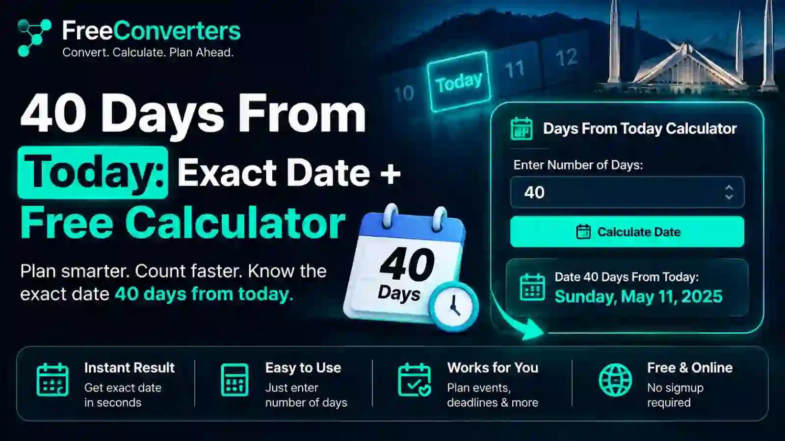 40 Days From Today: What Date Is It? Calculator & Guide
