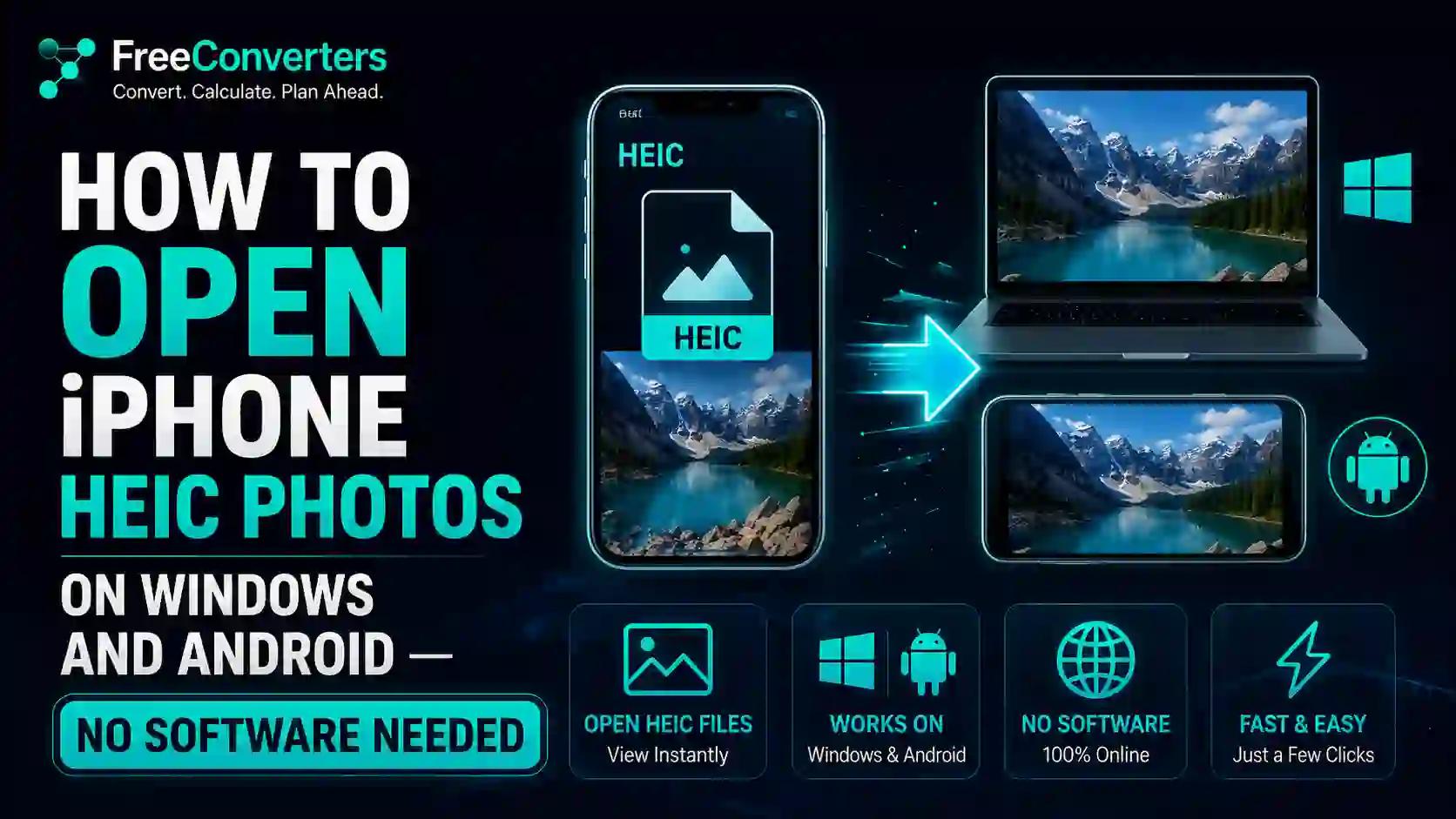 How to Open iPhone HEIC Photos on Windows and Android β No Software Needed