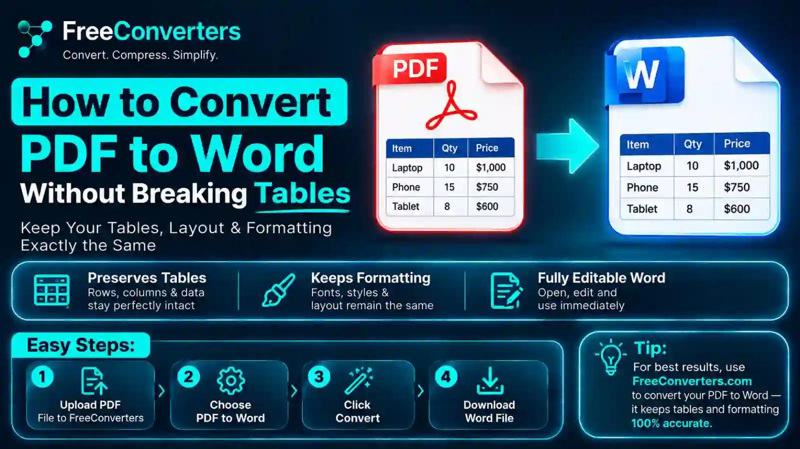 PDF to Word Tables: How to Keep Tables Intact (2026 Guide)