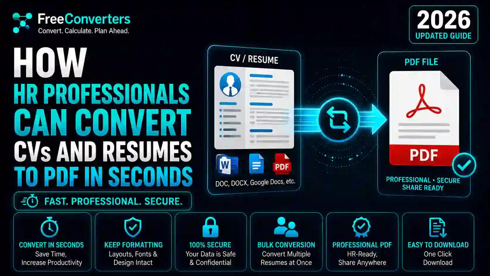 How HR Professionals Can Convert CVs and Resumes to PDF in Seconds