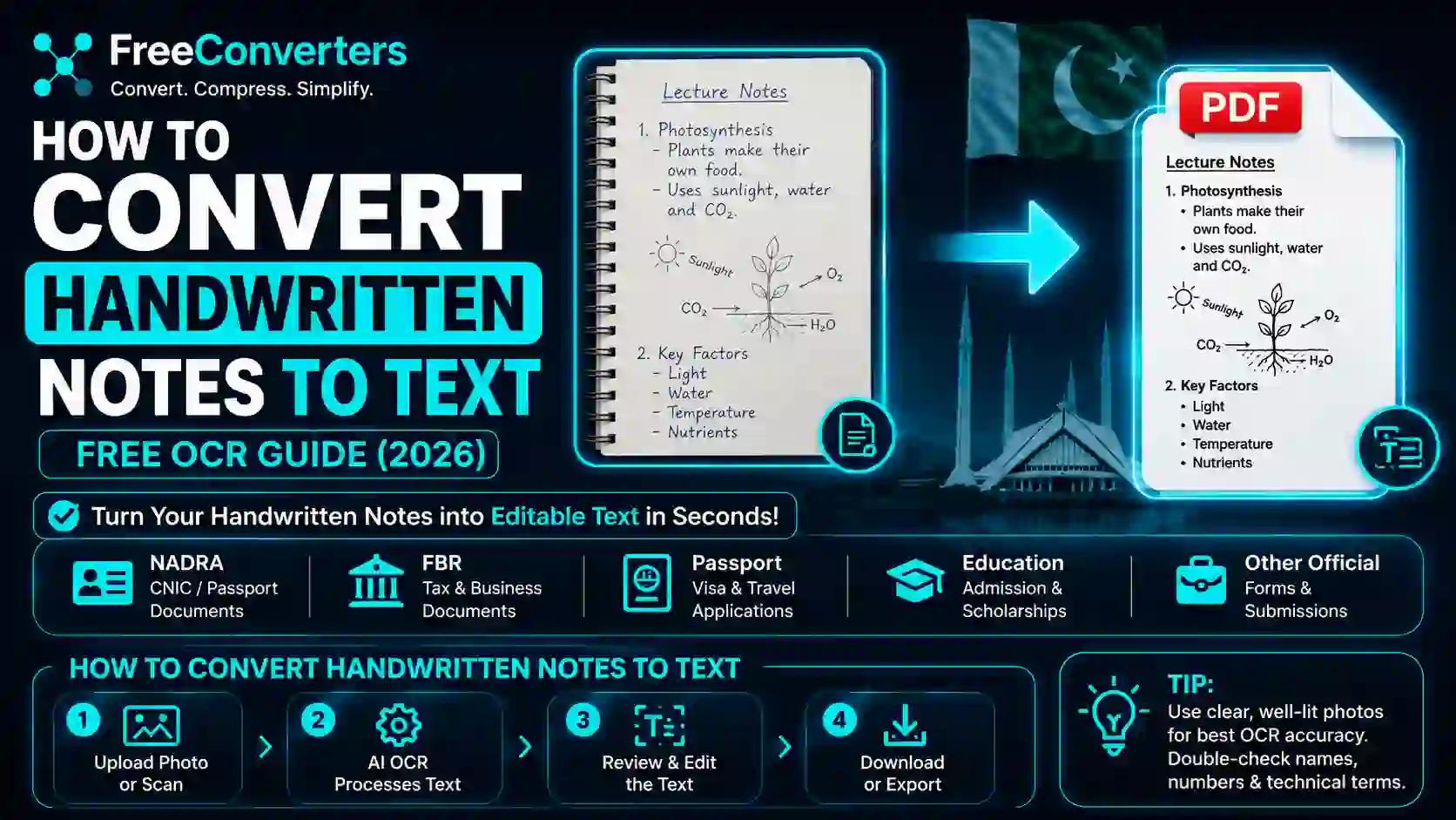 How to Convert Handwritten Notes to Text: Free OCR Guide (2026)