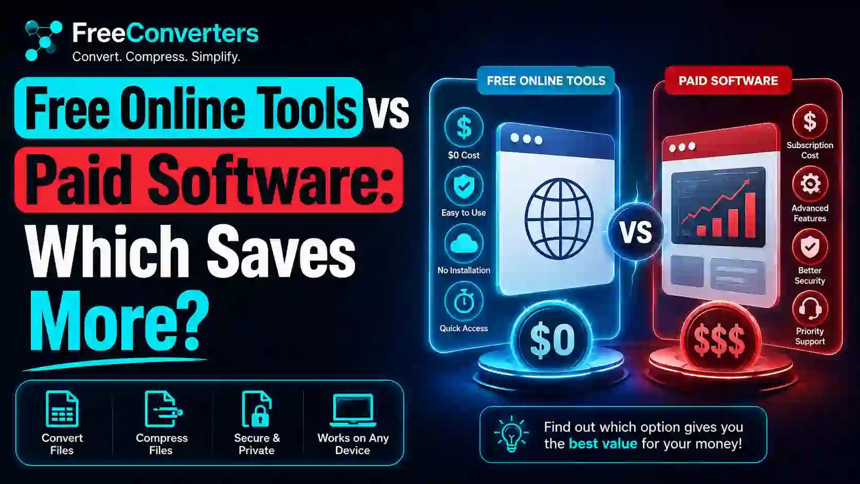 Free Online Tools vs Paid Software: Which Saves More?