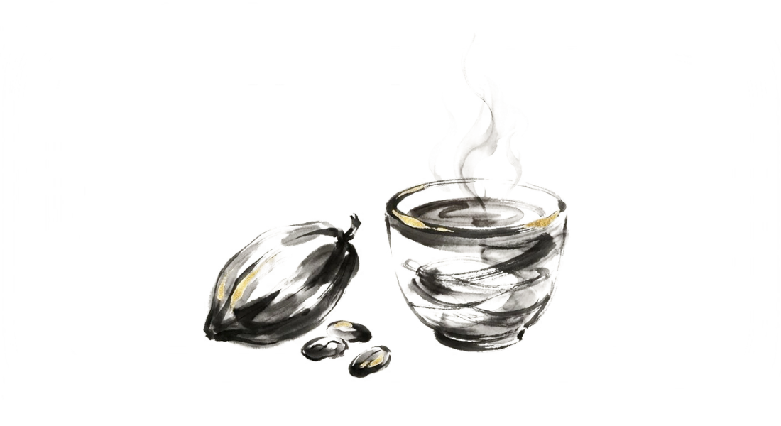 Cacao - estampe in Yin