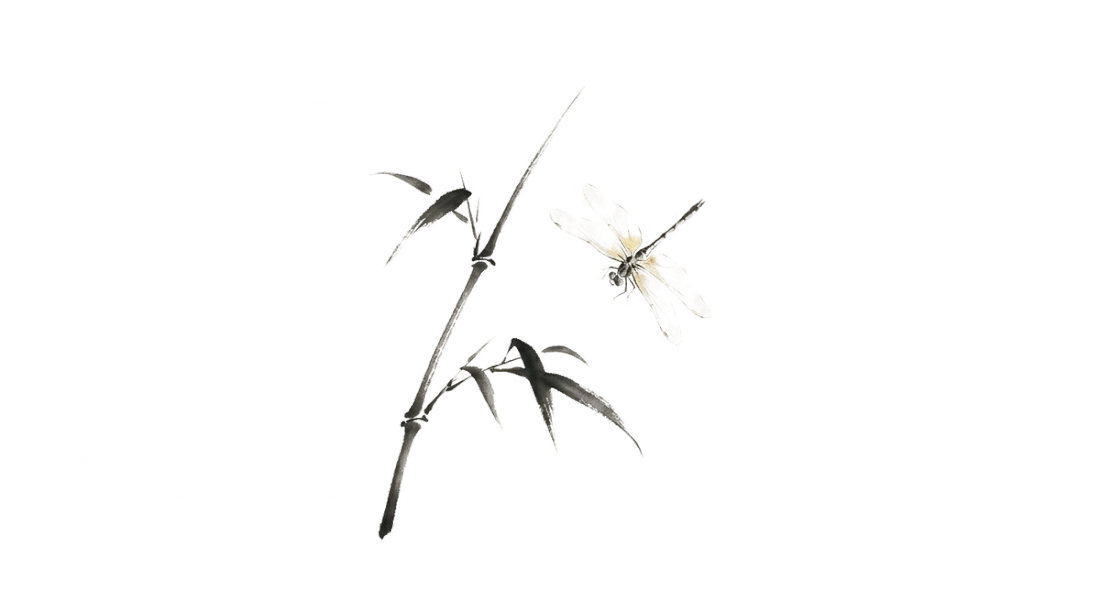 Libellule (légèreté, métamorphose) - estampe in Yin