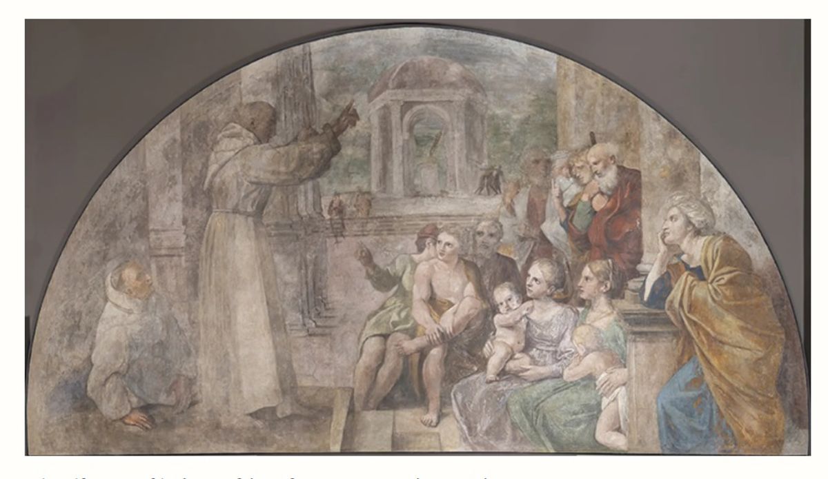 Saint Didacus Preaching הוא אחד מ-16 ציורי הקיר, שיוצגו ב"פאלאצו ברבריני"

© Museu Nacional d'Art de Catalunya/Marc Vidal