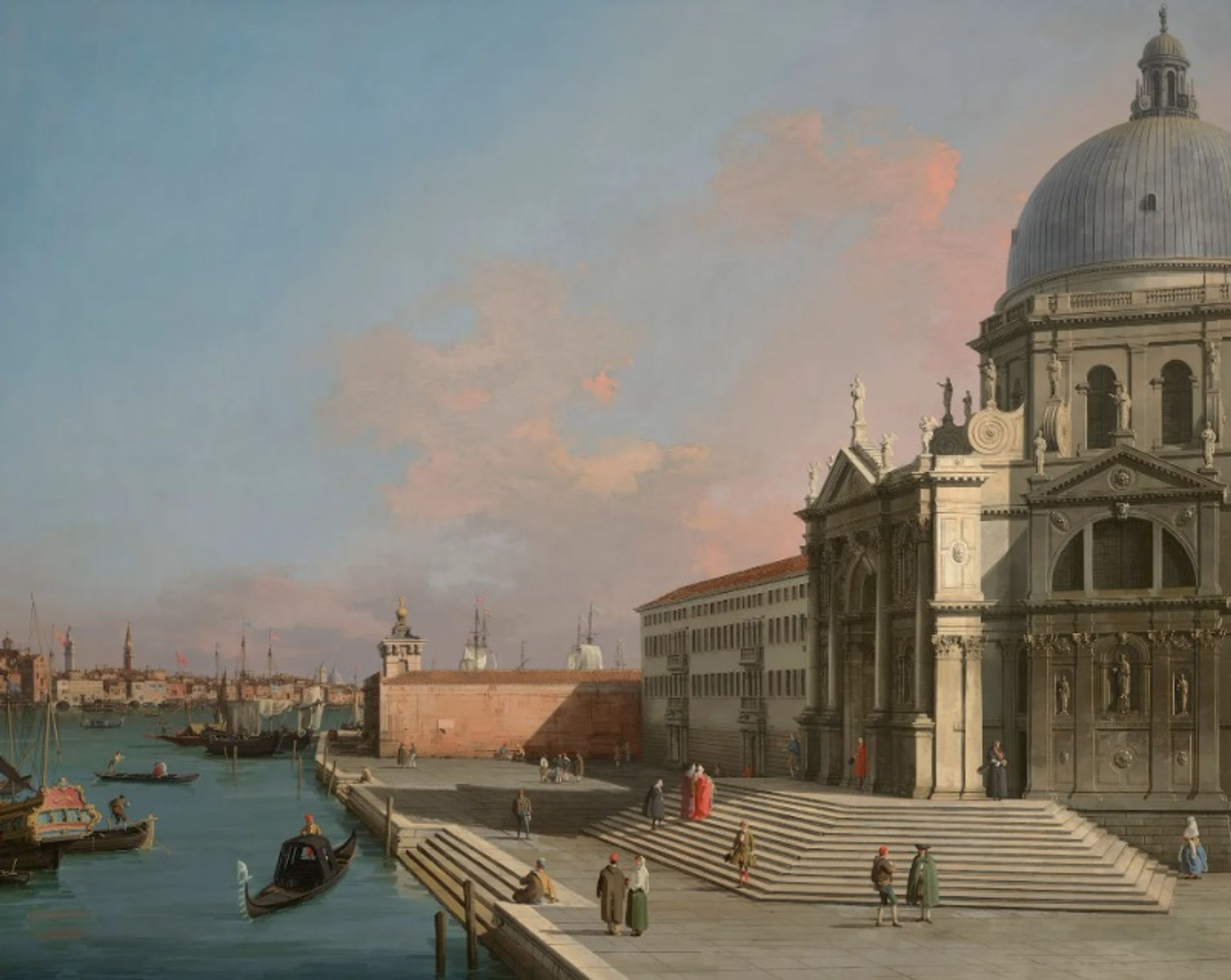 תעלת ג'ובאני אנטוניו, הנקראת קנאלטו, ונציה, התעלה הגדולה במבט מזרחה עם סנטה מריה דלה סאלוט

באדיבות מוזיאוני האמנויות סן פרנסיסקו, כריסטי'ס