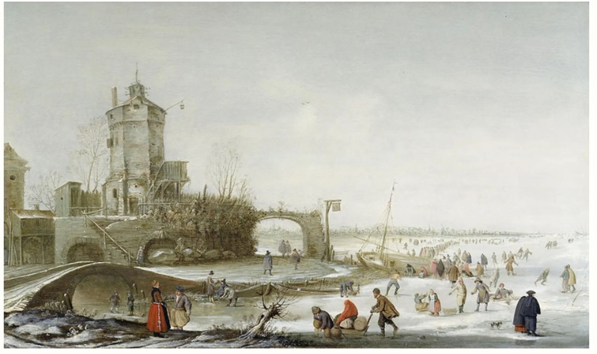 Hendrick Avercamp, נוף חורף עם מחליקים ודמויות אחרות, שנות ה-1630

דרך Wikimedia Common