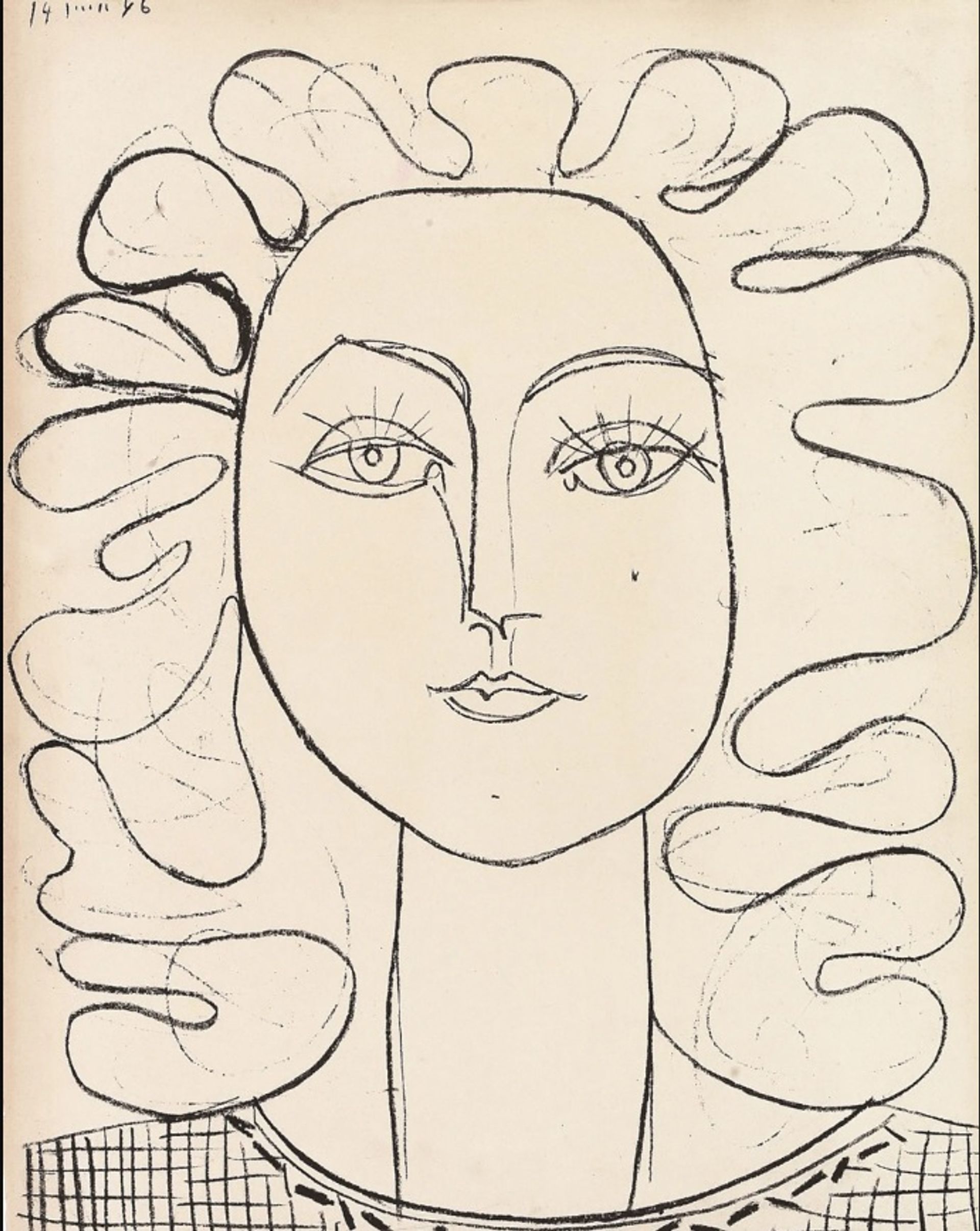 פרנסואז עם שיער גלי(1946) של פיקאסו

© Succession Pablo Picasso, VG Bild-Kunst, Bonn
