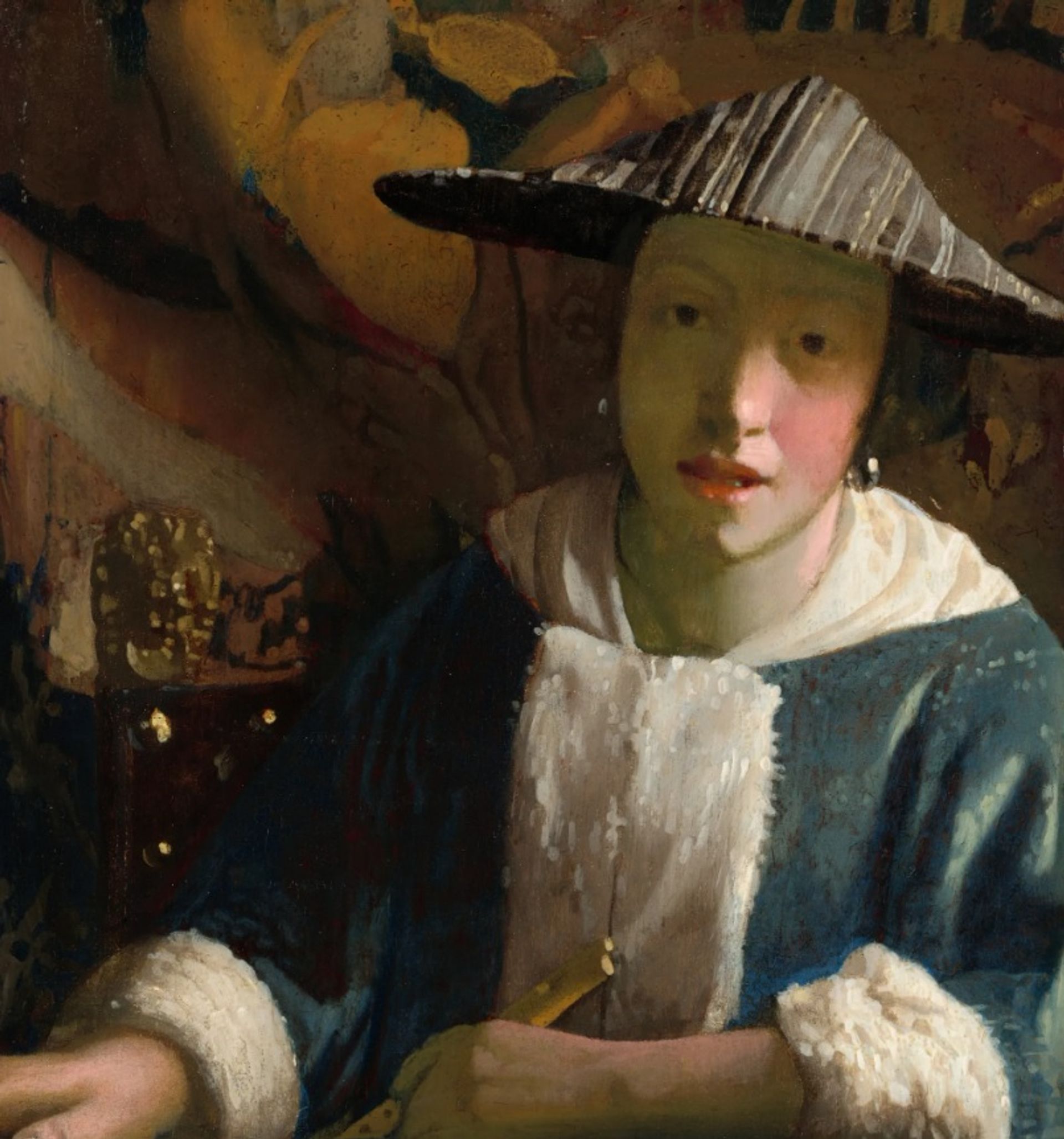 ציור הסטודיו של יוהנס ורמיר, 'ילדה עם חליל' (בסביבות 1669-1675)