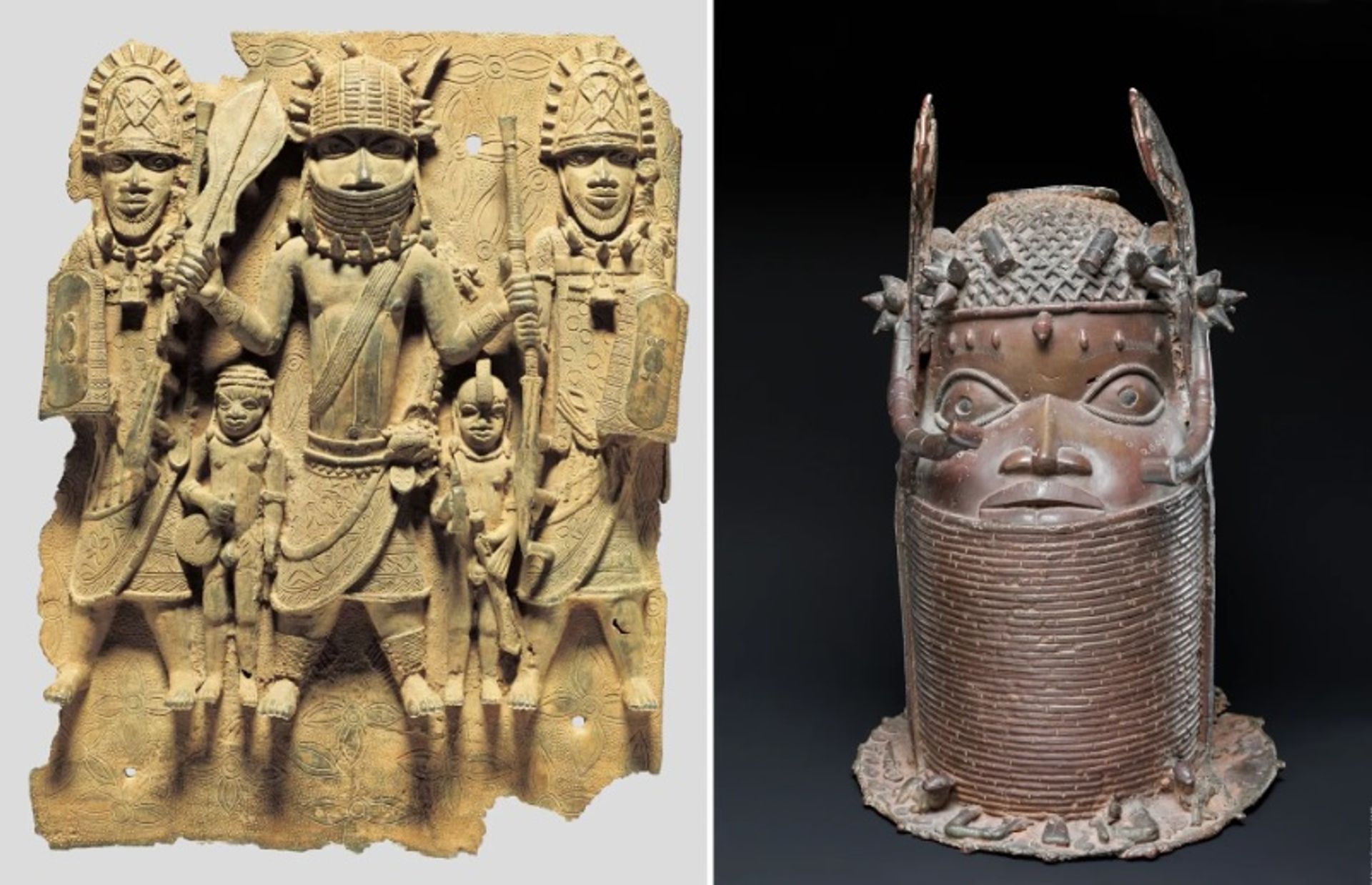 שתי עבודות ברונזה מבנין שהוחזרו לניגריה מגרמניה

צילום: © Staatliche Museen zu Berlin, Ethnologisches Museum / Claudia Obrocki (משמאל); מרטין פרנקן (מימין)