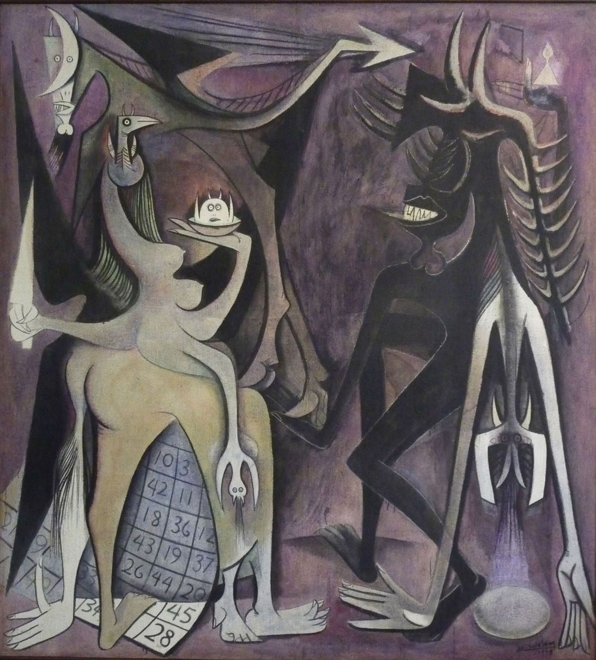 Emperor of the Flies (1948) מאת הסוריאליסט הסיני האפריקני יליד קובה, ויפרדו לאם. מיטר מציין שאמנים כאלה הוגבלו לעתים קרובות בשוליים והודחו כנגזרת על ידי עולם האמנות המערבי