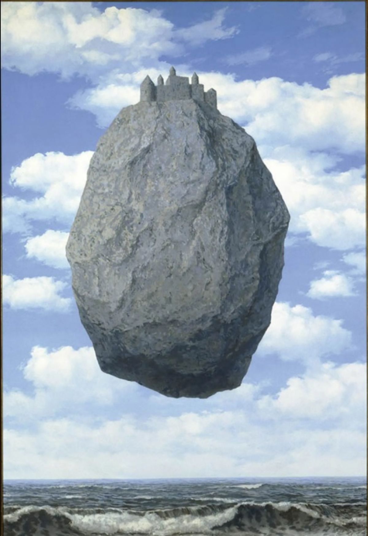 The Castle of the Pyrenees (1959) של מגריט. הארי טורצ'ינר אמר לאמן שעליו "לא לרצות אף אחד מלבד עצמו" בעת ציור ההזמנה

צילום: אבשלום אביטל; © מוזיאון ישראל, ירושלים
