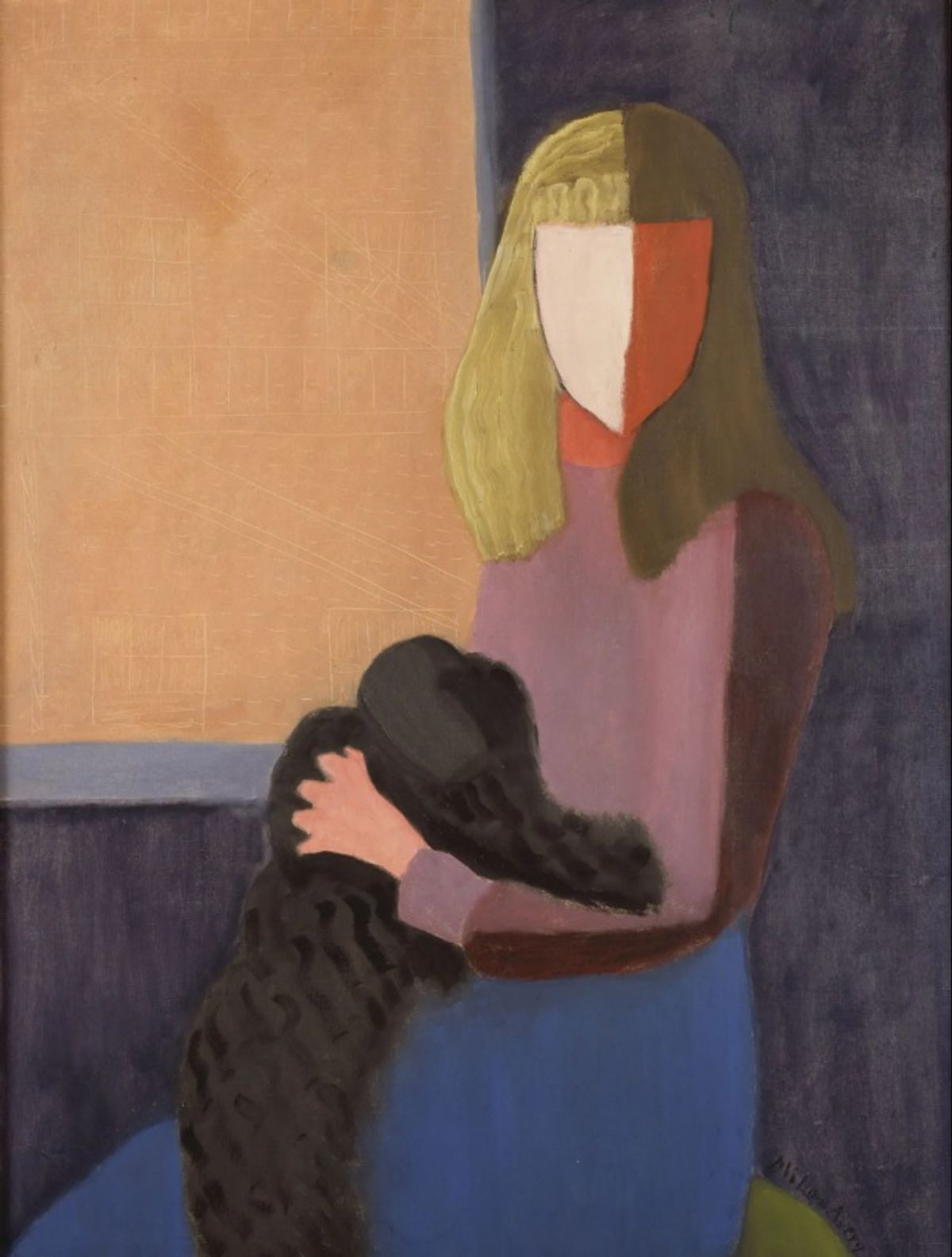 'ילדה יושבת עם כלב' של מילטון אייברי (1944)

© 2022 Milton Avery Trust/ARS, ניו יורק ו-DACS, לונדון. צילום: ג'ים פרנק