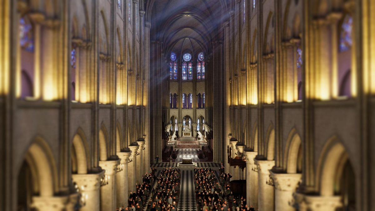 ההיכל של נוטרדאם דה פריז.

© Orange / Emissive — Eternelle Notre-Dame — 2021