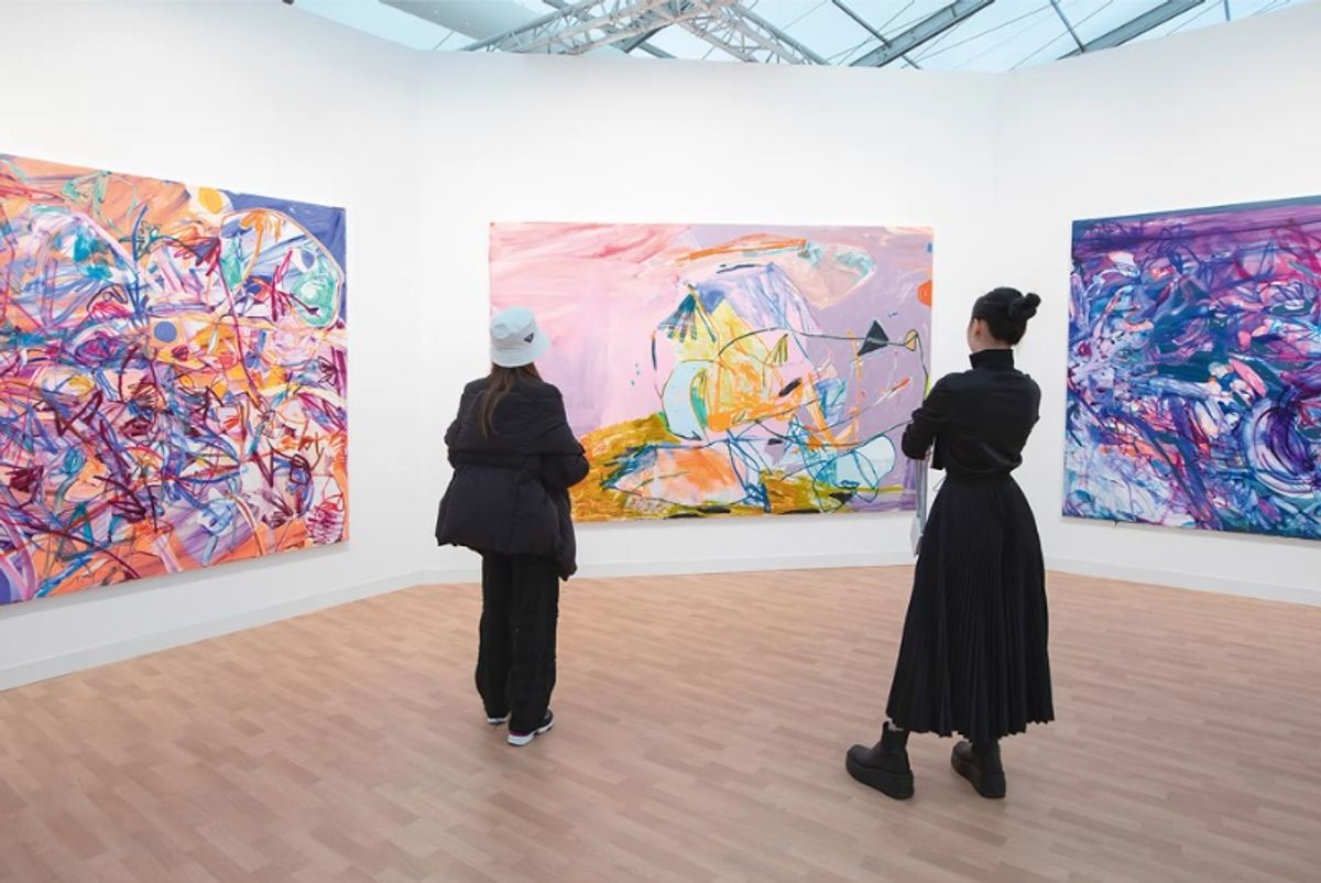 העבודות של Jadé Fadojutimi בדוכן של Gagosian ב- Frieze London כבר אזלו לפני שהיריד אפילו נפתח אתמול

דיוויד אוונס