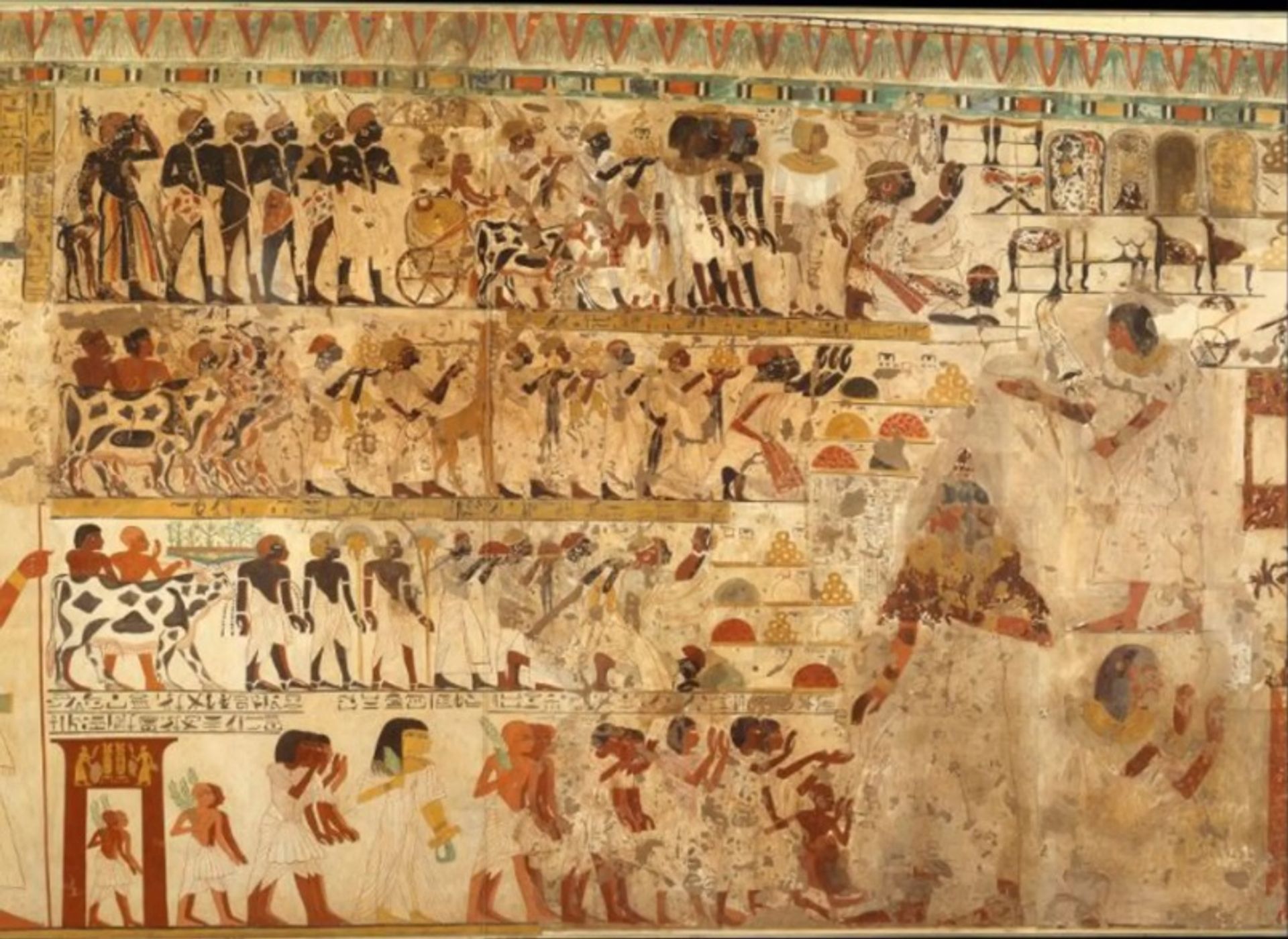 ציור קיר בקברו של Amenhotep-Huy בלוקסור.

באדיבות ויקי ארכיאולוגיה