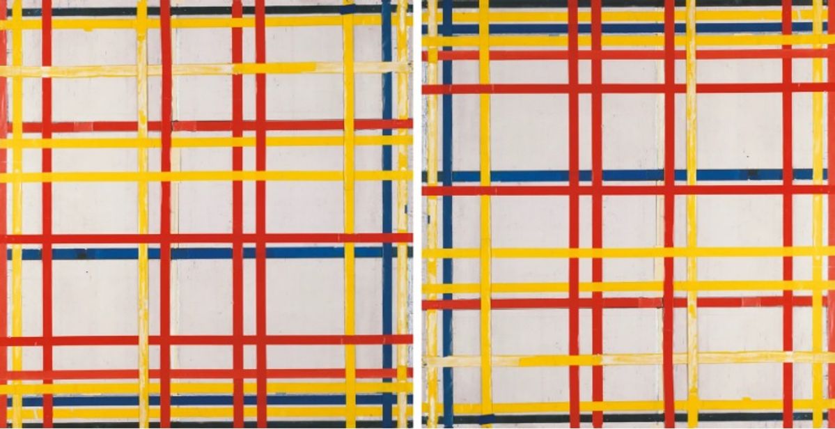 Piet Mondrian, New York City 1 (1941), הצורה ה"נכונה" למעלה מימין

צילום: וולטר קליין © Mondrian/Holtzman Trust