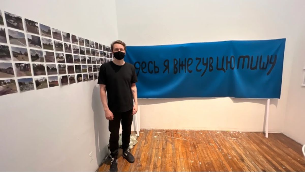 Pavlo Grazhdanskij בסטודיו שלו ב-ISCP, מקבל את פרס AES+F 2022

תמונה: אנה אוטיוג'ינה