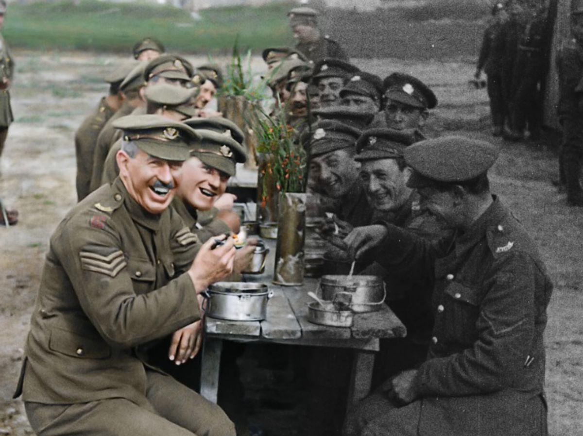 תמונה מתוך הסרטThey Shall Not Grow Old (2018) מאת WingNut Films ופיטר ג'קסון.

© IWM / Wingnut Films