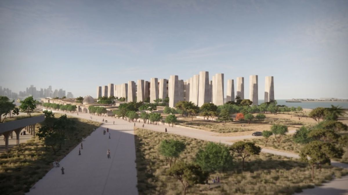 הדמייה של מוזיאון מפעל האמנות המתוכנן ברובע התרבות של דוחא

© מוזיאוני קטאר