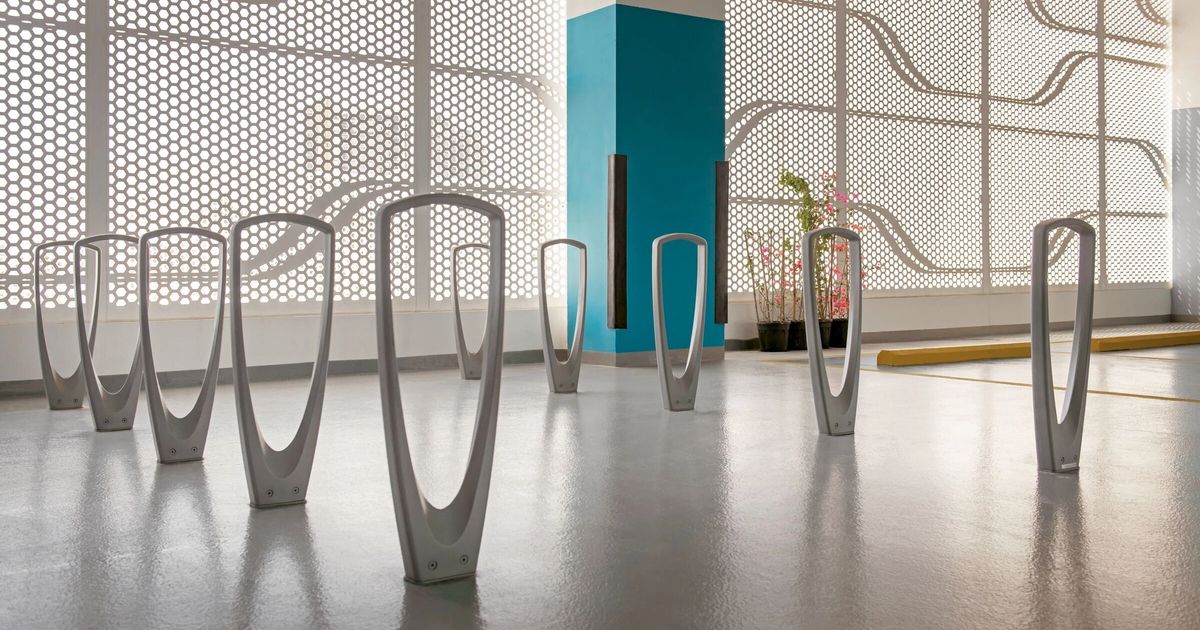 Trio Bike Rack Forms Forms+Surfaces: Al Hadeel Residential Development in Abu Dhabi