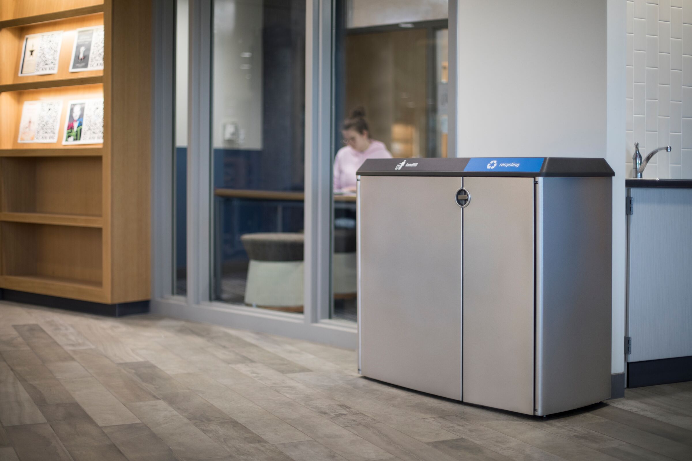 Transit Litter & Recycling Receptacle
