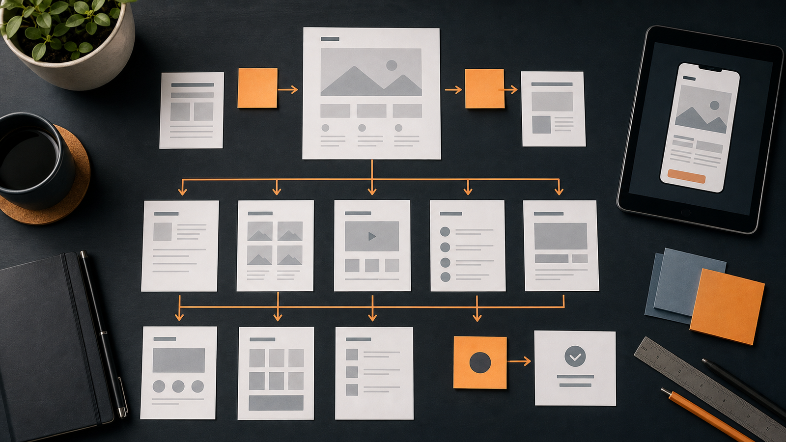 Planning a website structure, customer journey and mobile-friendly content
