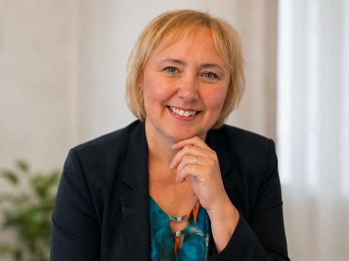 üzleti, mosolygós kép Soós Viktóriáról, Kiemelt Vállalati Partneri kinevezése alkalmából