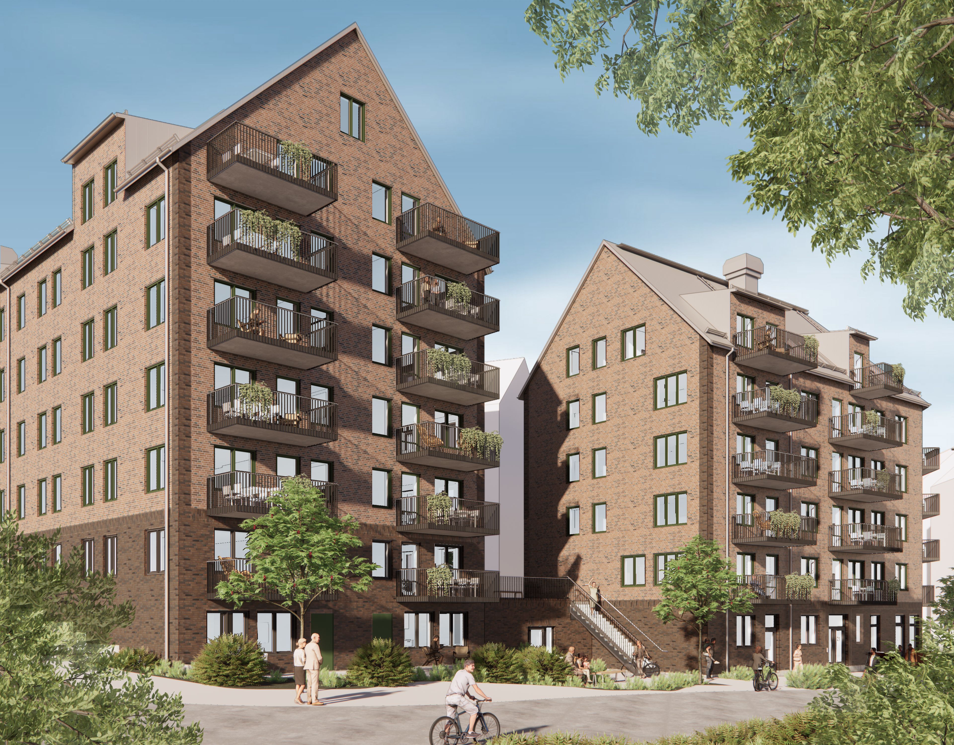 Arktitektbild: Ateljé och Palett, Mölnlycke Fabriker