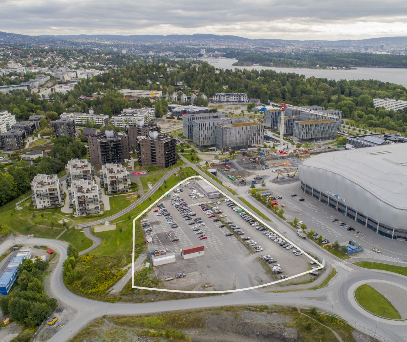 Bilde av tomten til Fornebuporten 1.3