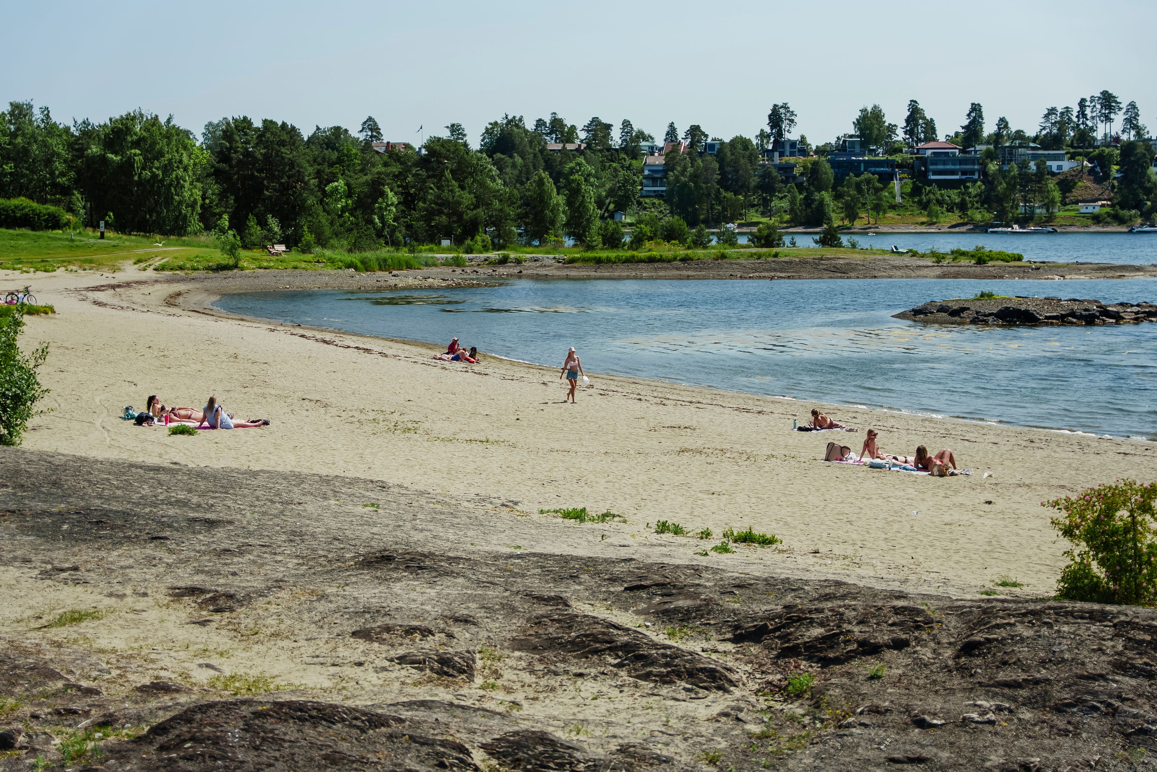 Bilde av sandstranda på Storøyodden