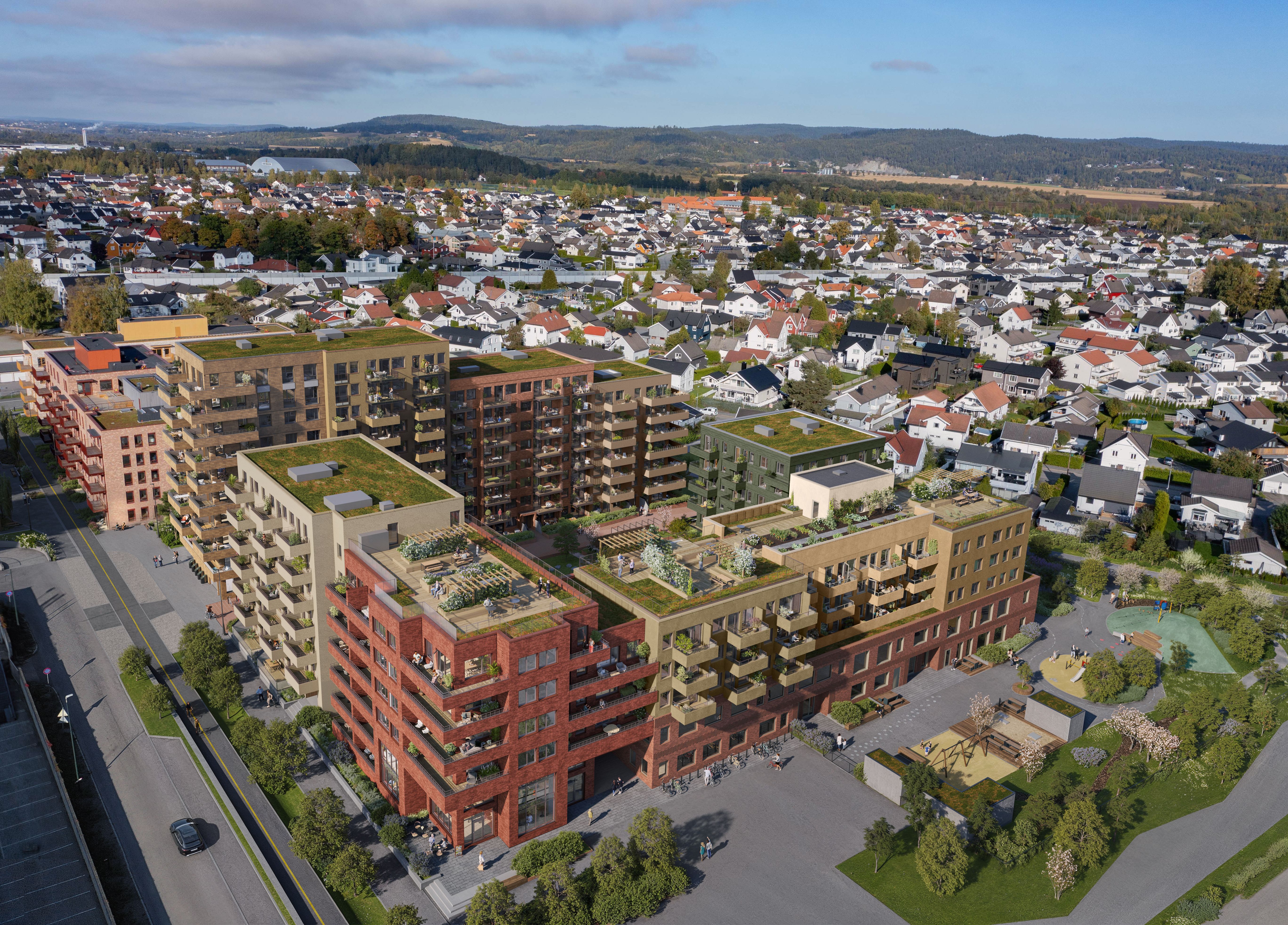 Oversiktsillustrasjon av Torghagen, Kvarteret.