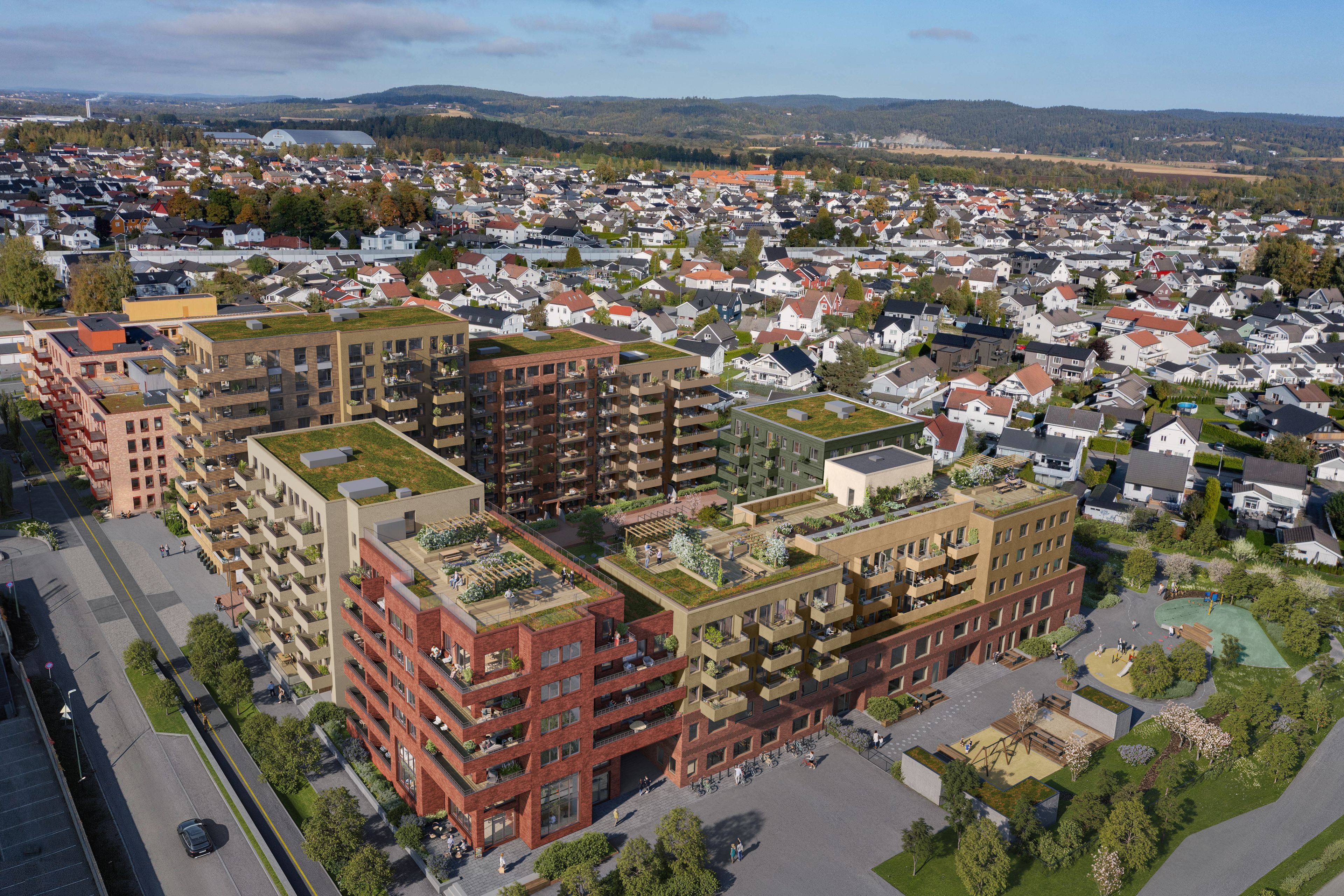 Oversiktsillustrasjon av Torghagen, Kvarteret.