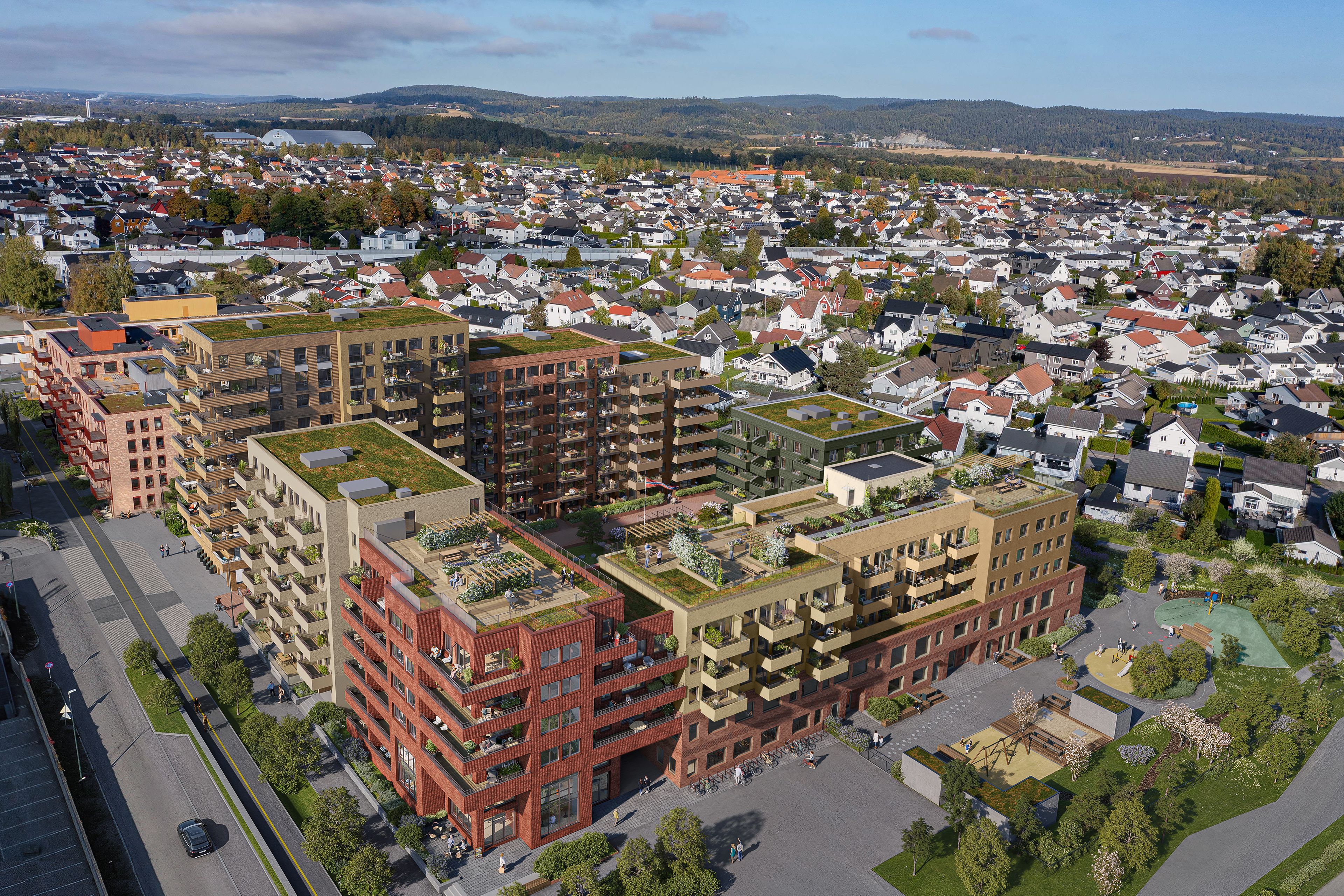 Oversiktsillustrasjon av Torghagen, Kvarteret.