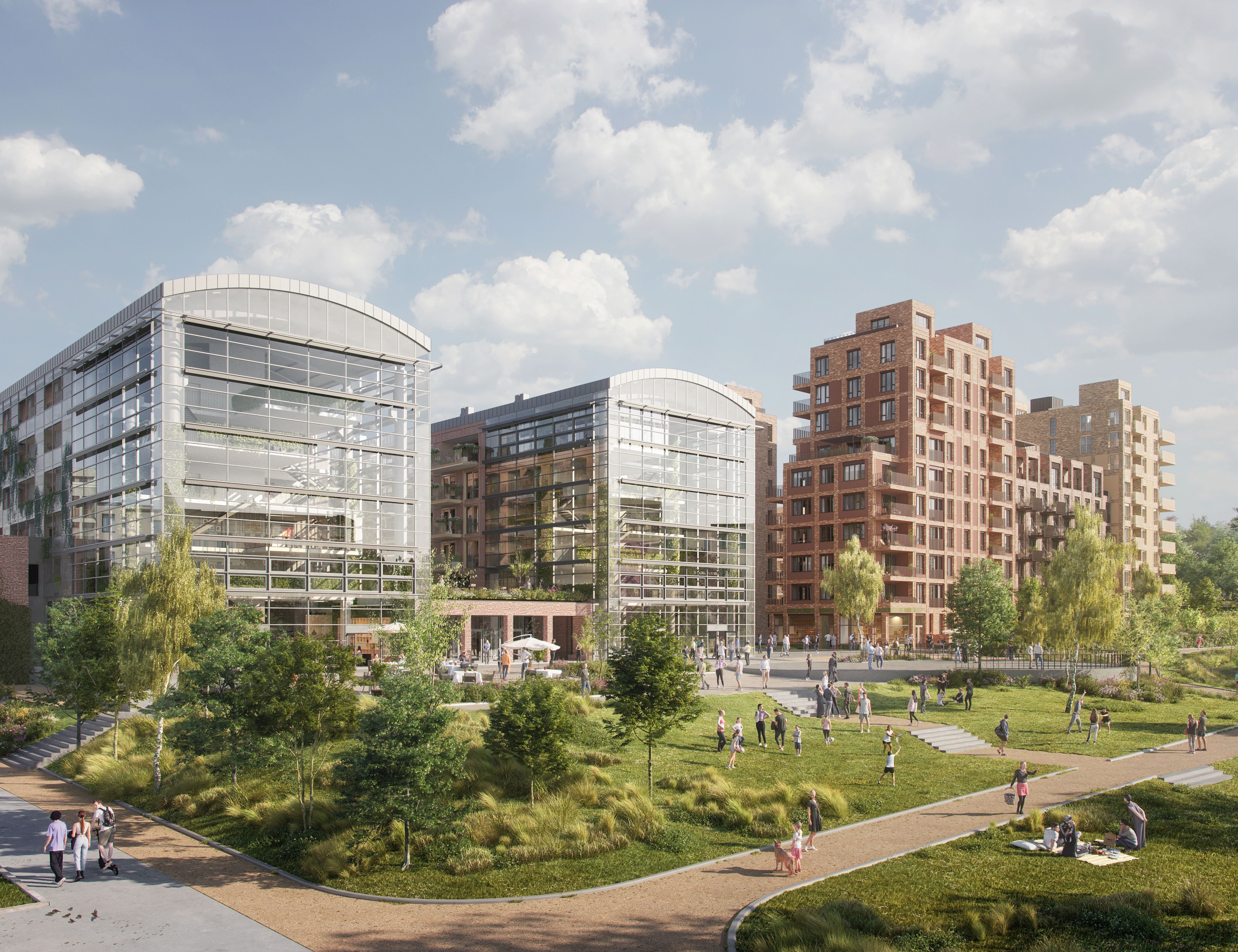 Illustrasjon av Glasshallene, Trykkeriet Nydalen.