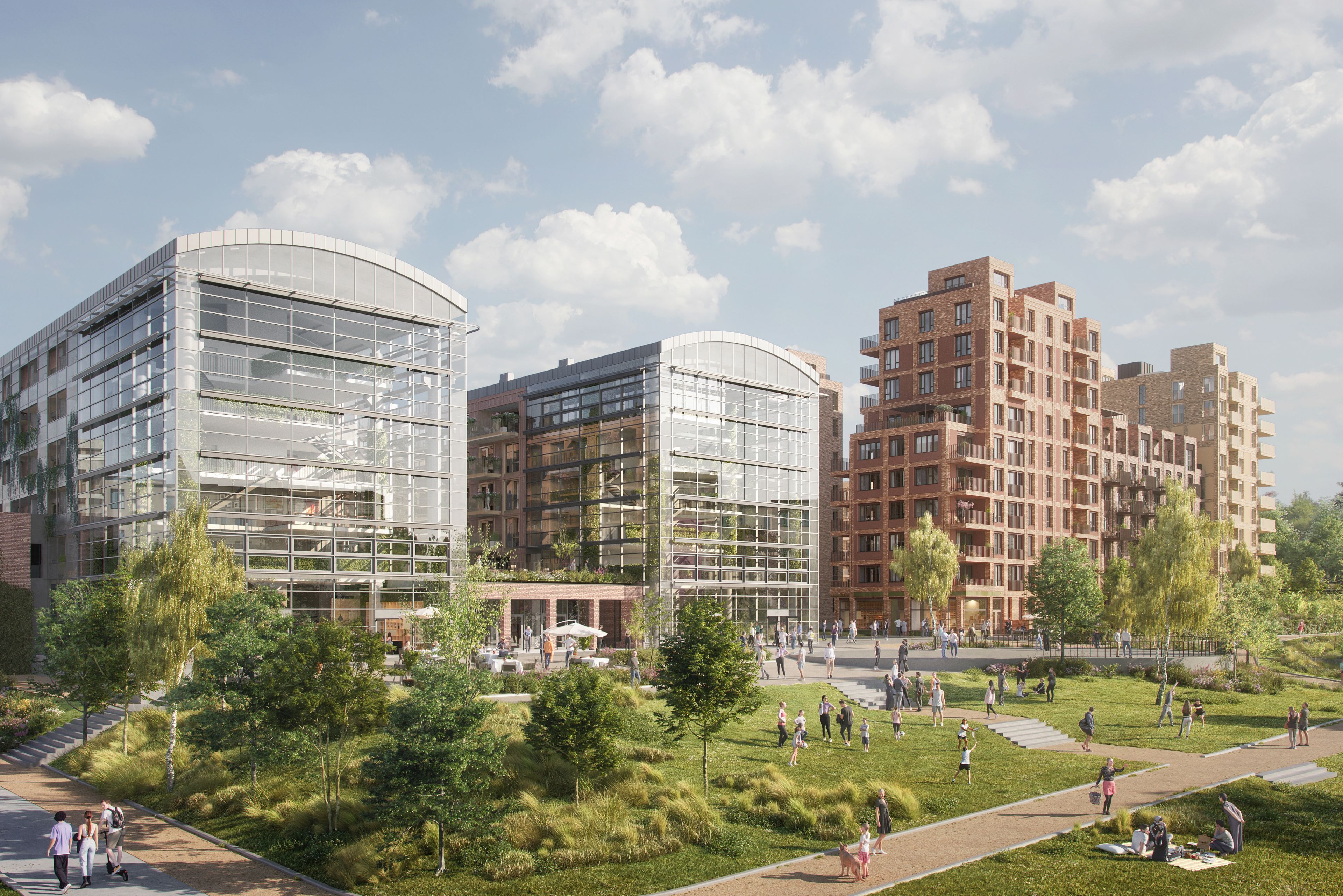 Illustrasjon av Glasshallene, Trykkeriet Nydalen.