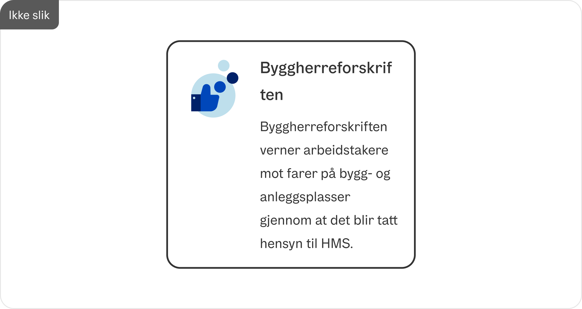 Minstestørrelse - feilaktig bruk