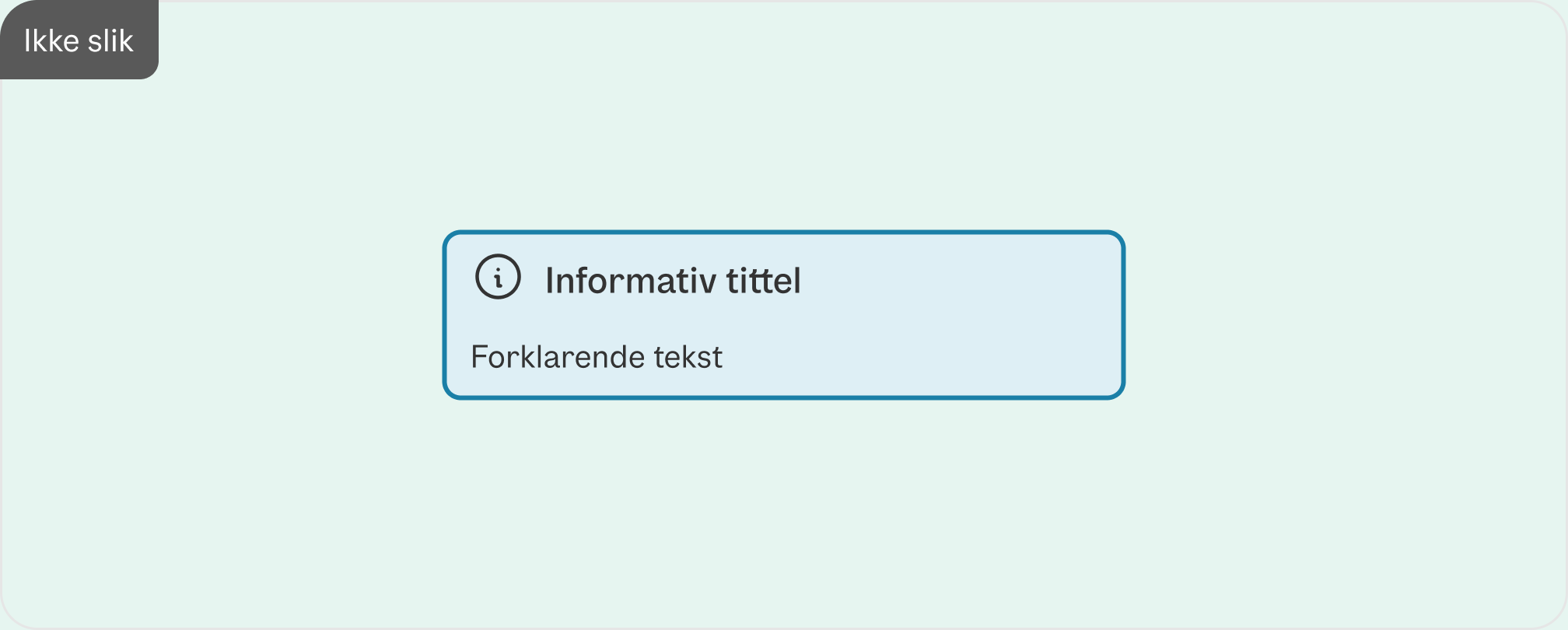 Feilaktig bruk av alertbox hvor det vises på en annen farge enn hvit.