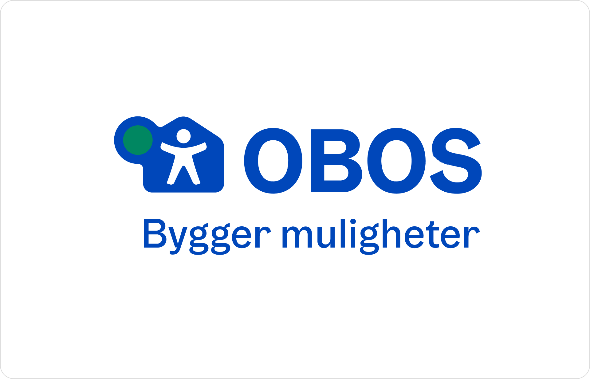 stående obos-logo med tekst under logoen