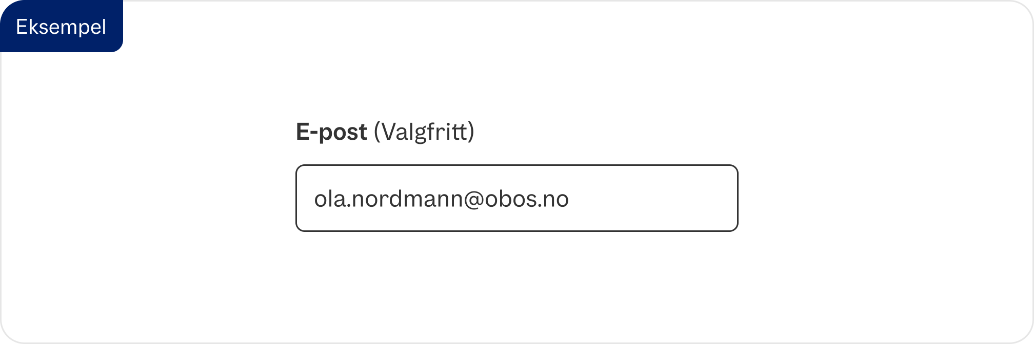 Input - Optional - Retningslinje