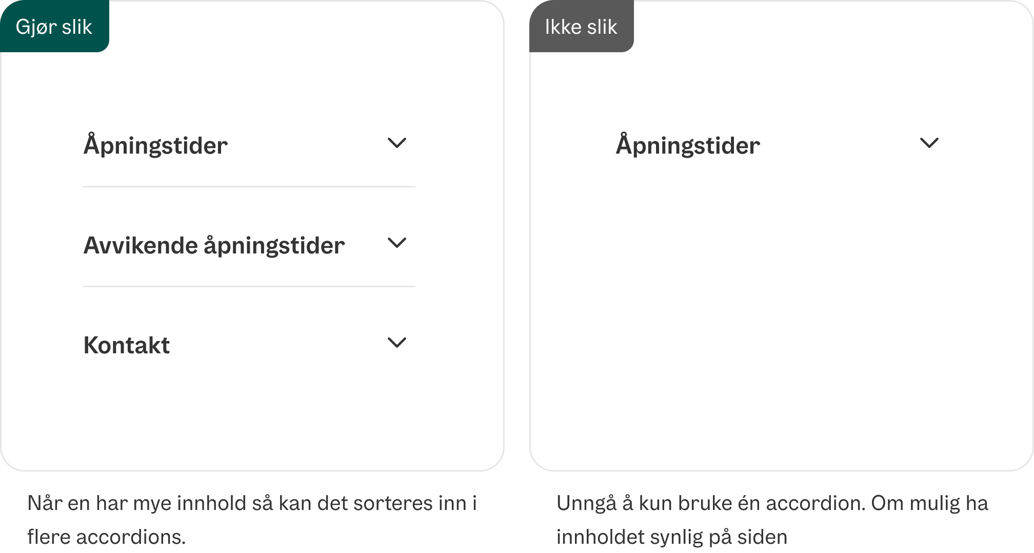 Unngå én accordion
