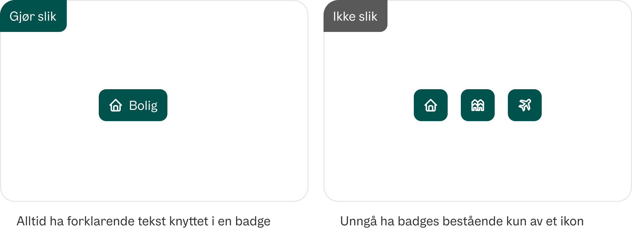 Ikke kun ikon i en badge