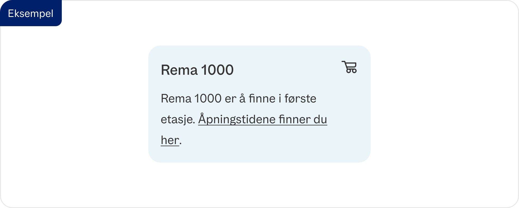 Statisk kort med inline lenker - eksempel