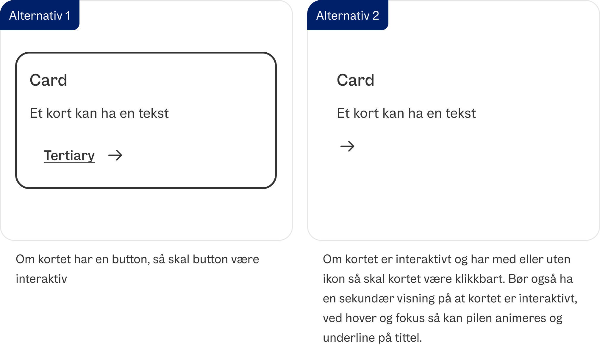 To måter med interaksjon - Eksempel interaktive kort