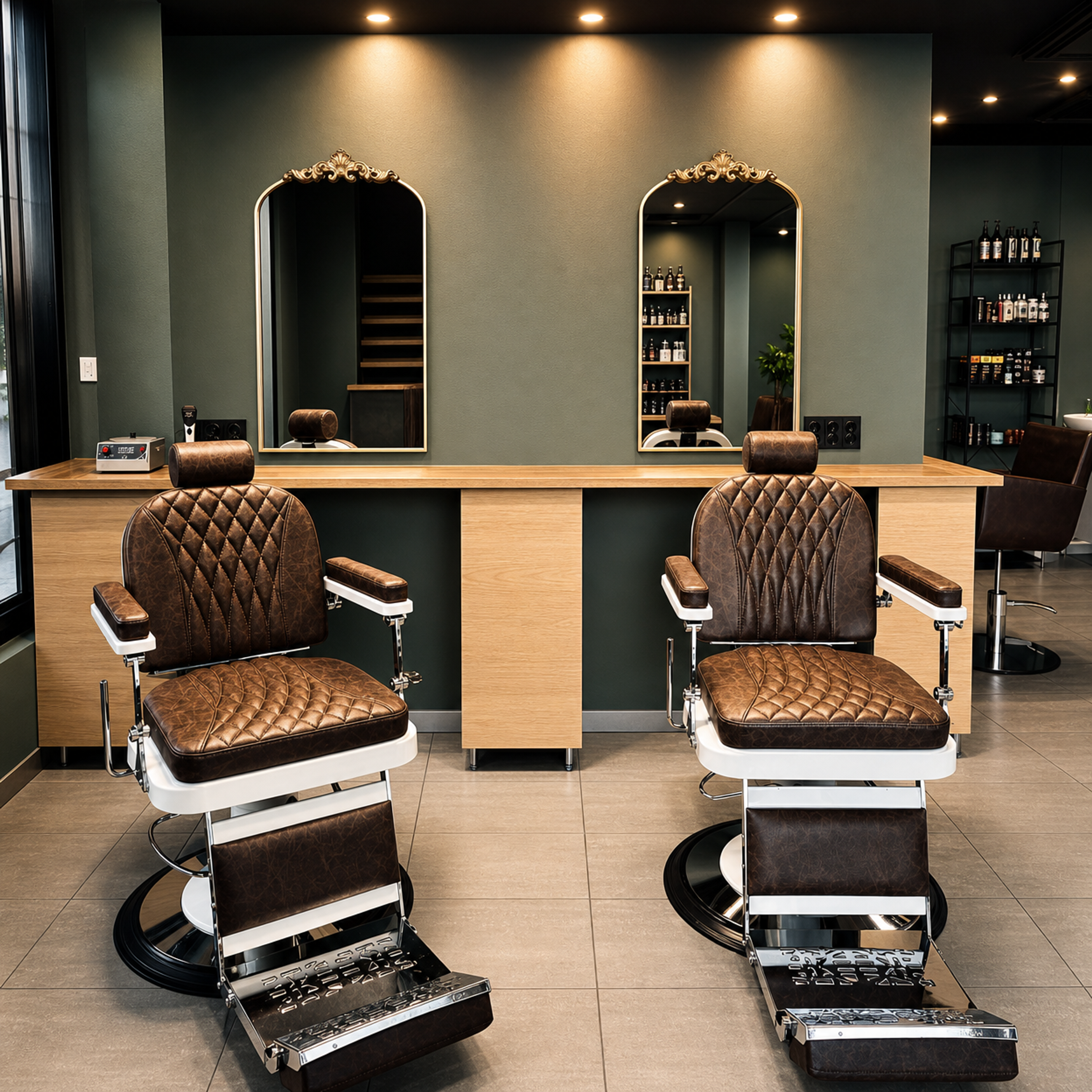 Bilde 2 barberstoler.