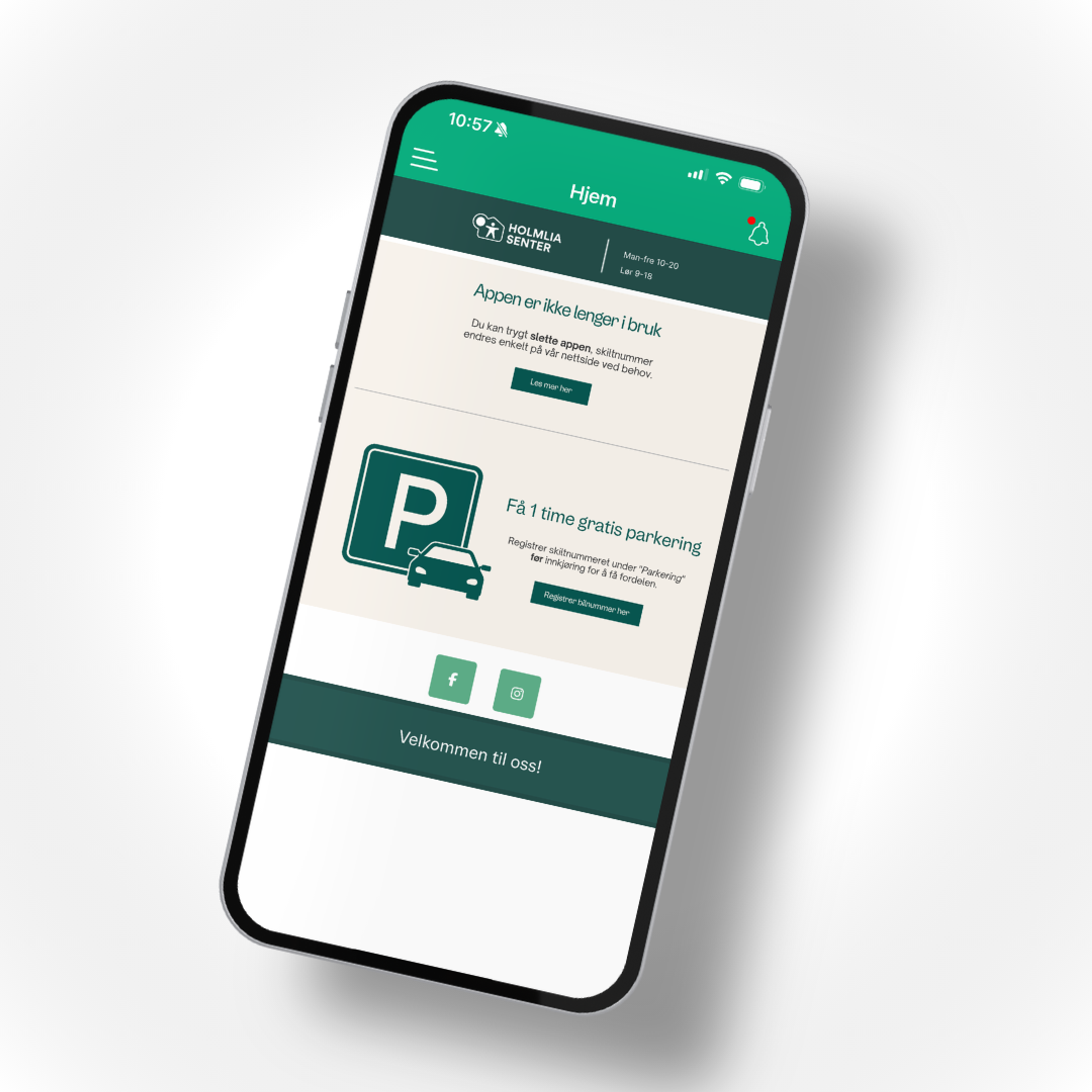 Mobil-appen stenges