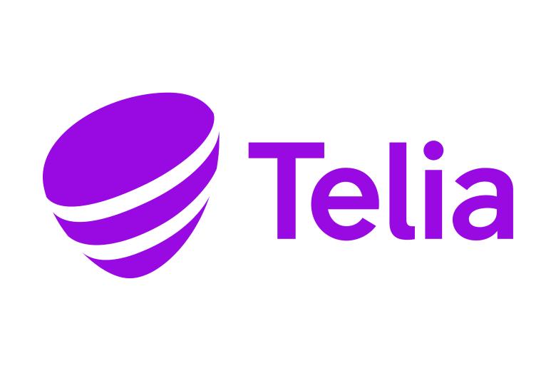 Telia logo.