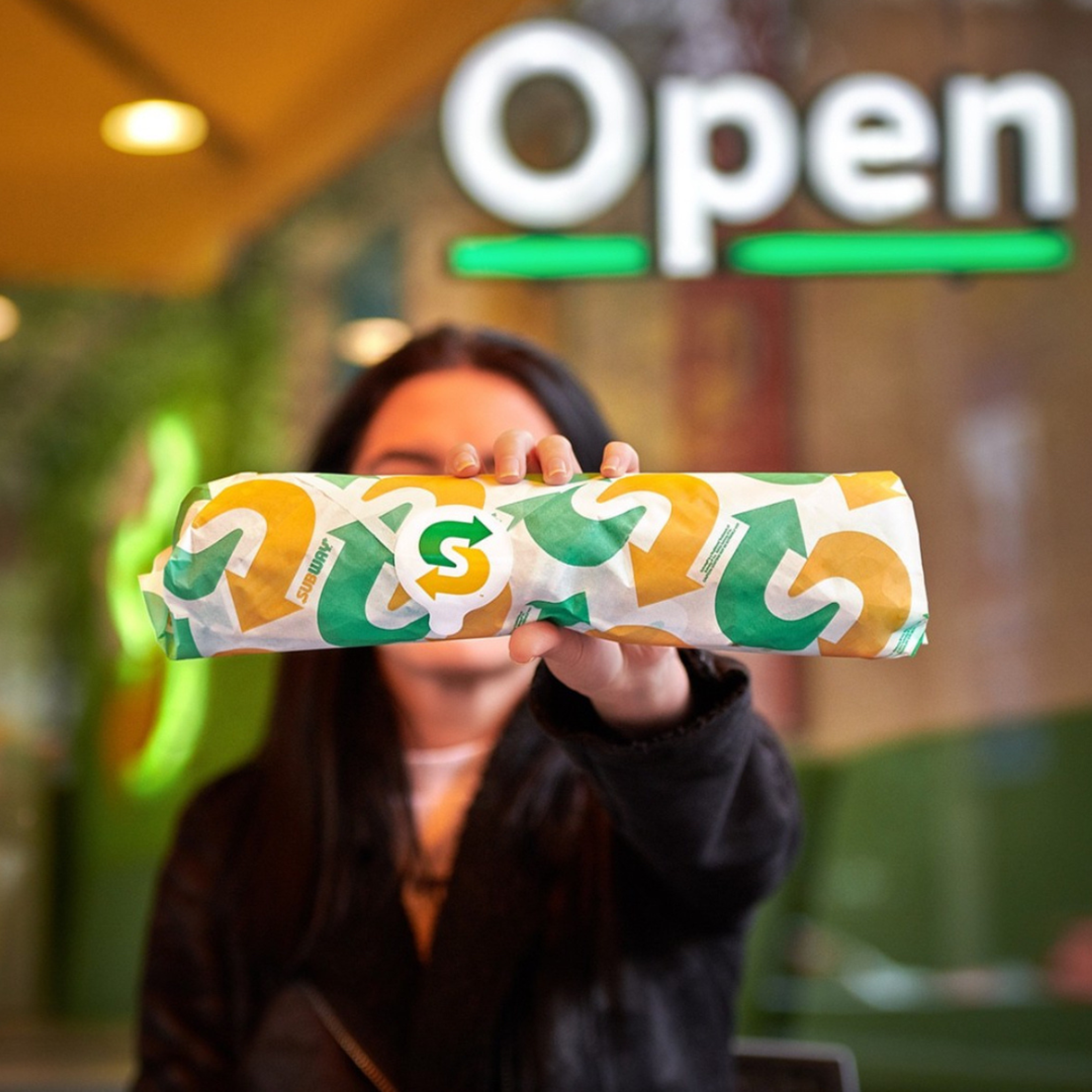 Sandwich fra Subway.