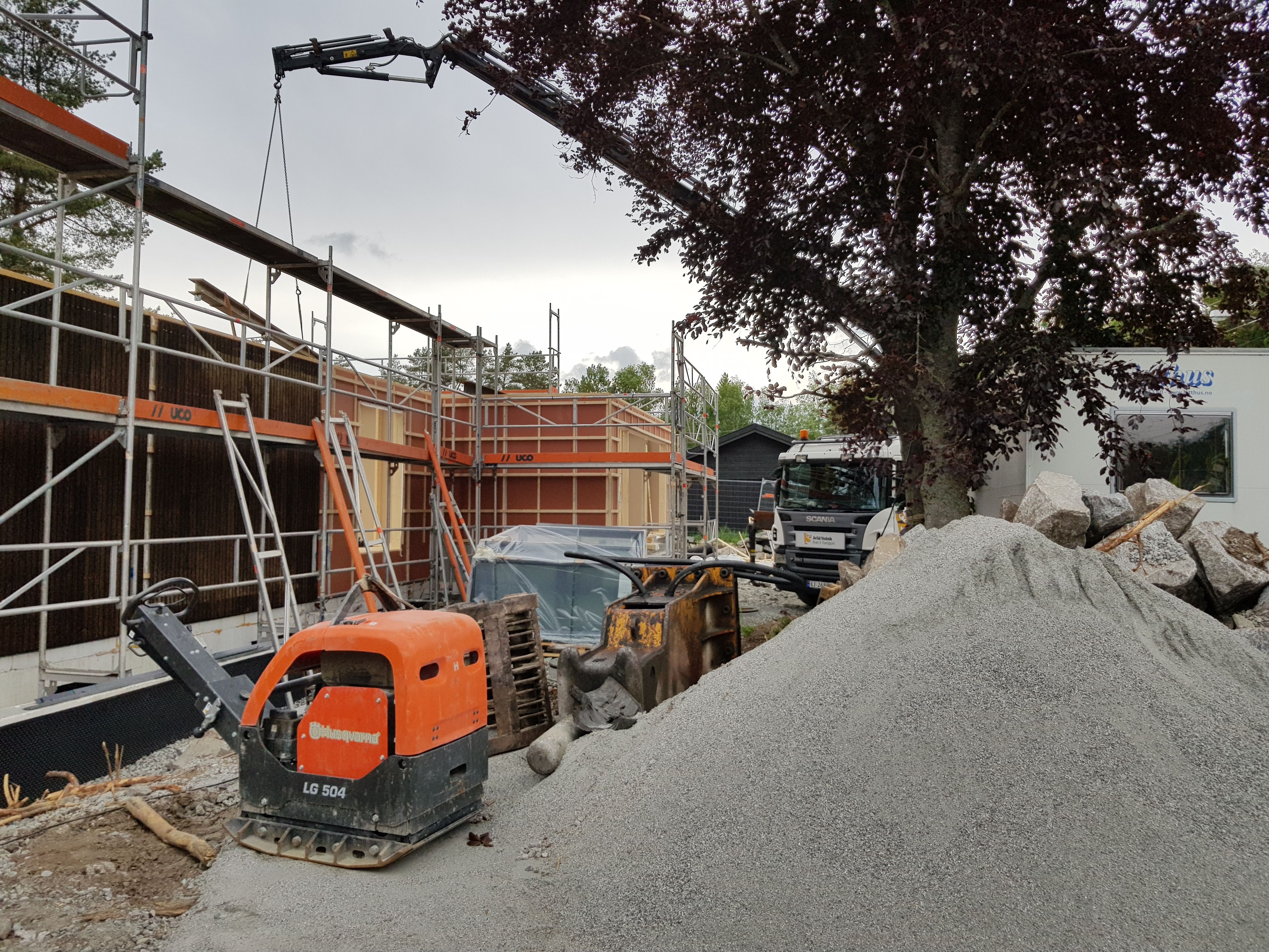 Foto av byggeplassen på Sofiemyr i Nordre Follo