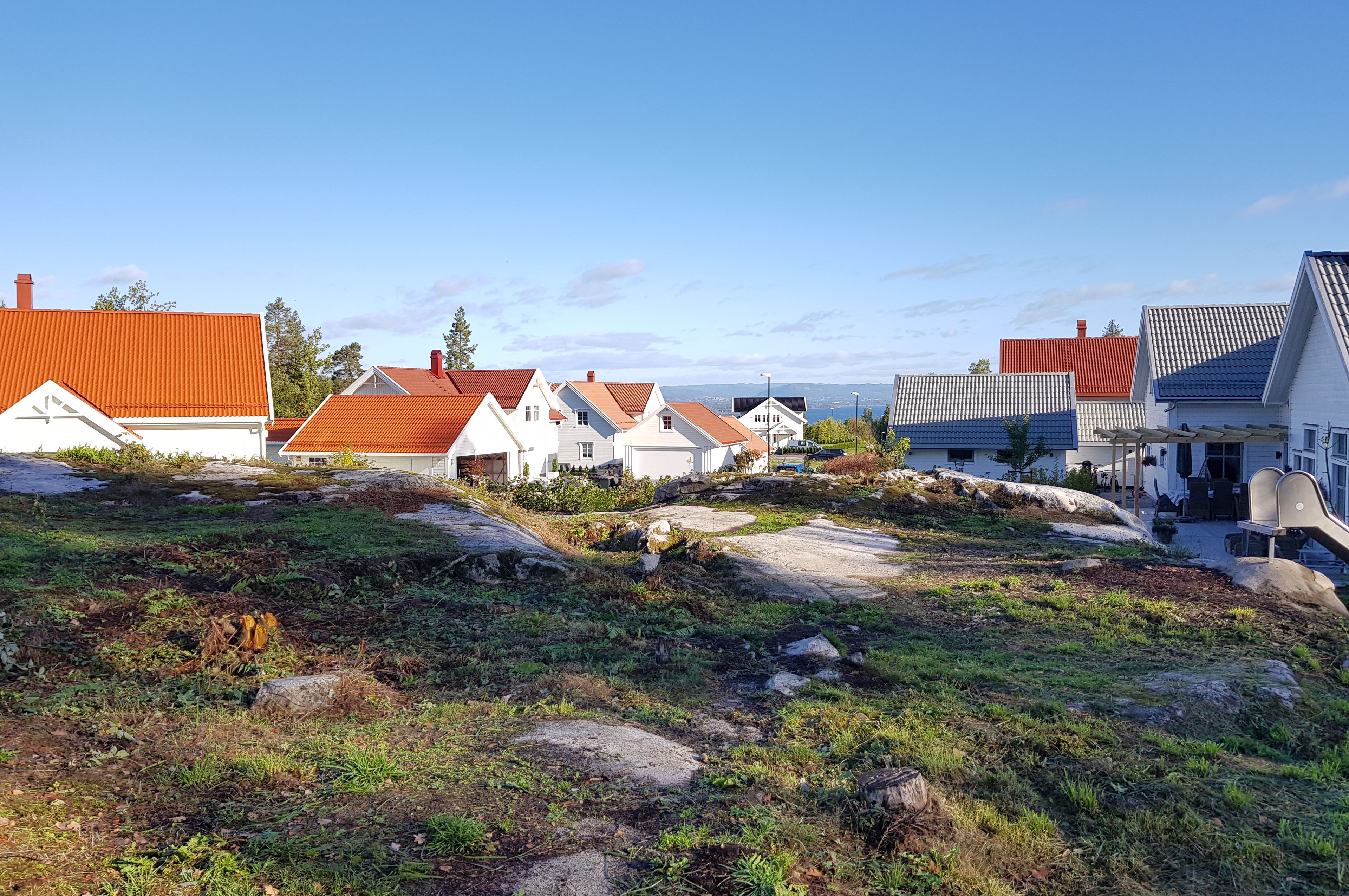 Foto av utsikt fra tomta i Nærsnes, Asker